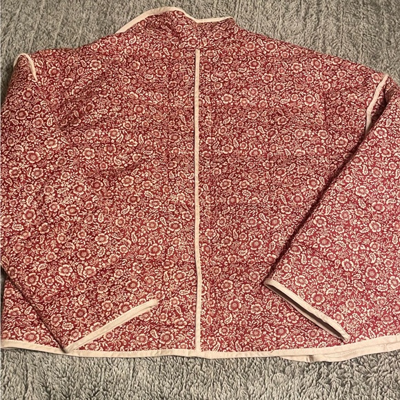 bohme Rose Pink Quilted Bomber Jacket with Cream Trim New no tags - Picture 6 of 6